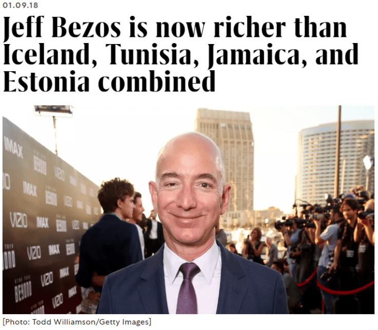 Jeff Bezos is rich